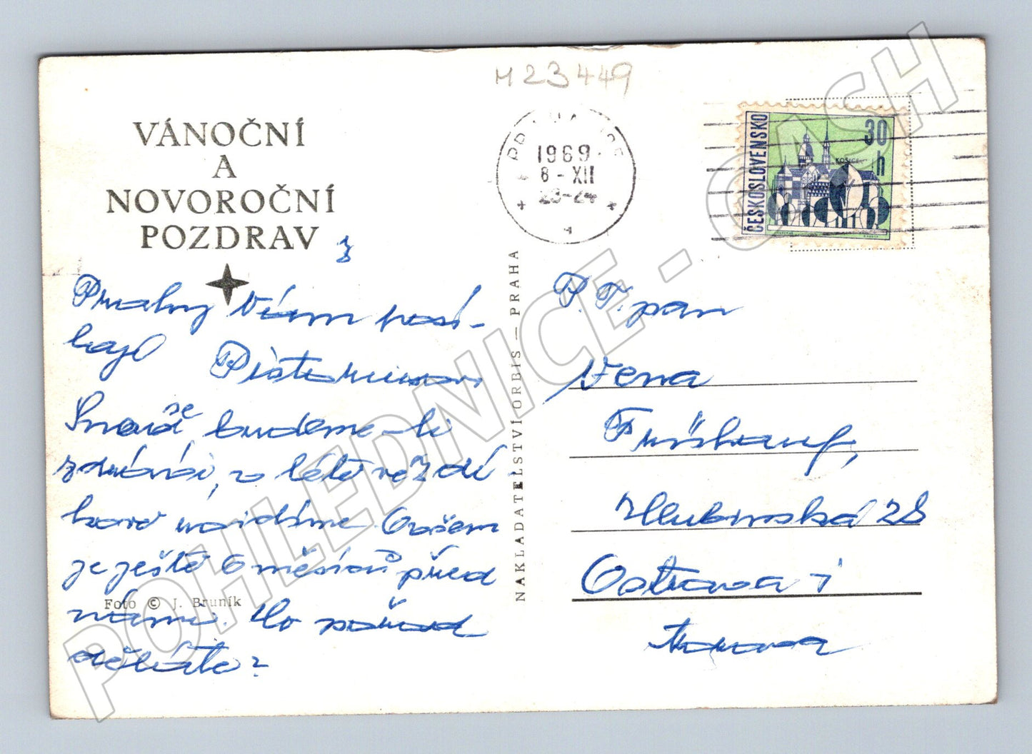 Pohlednice Československo zimní krajina 1969 (M23449)