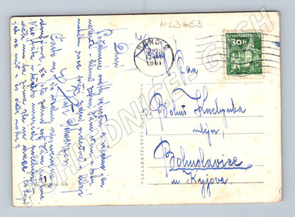 Pohlednice Vánoční zimní scéna 1961 (M23453)