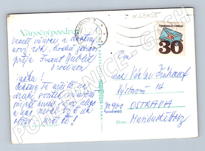 Pohlednice Vánoce výzdoba prskavka (M23455)