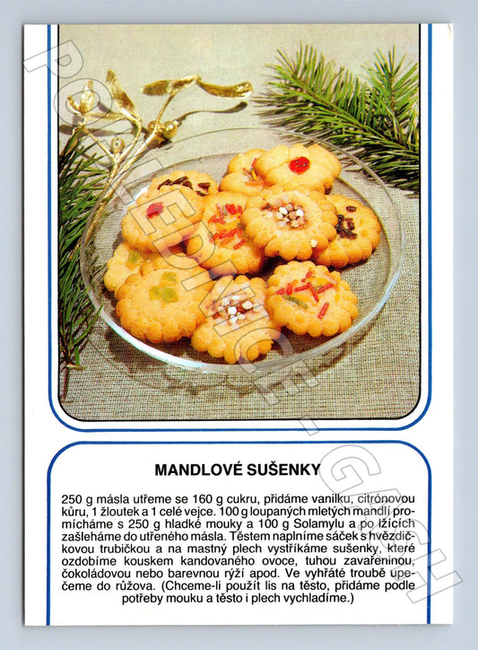 Pohlednice MANDLOVÉ SUŠENKY recept (M23470)