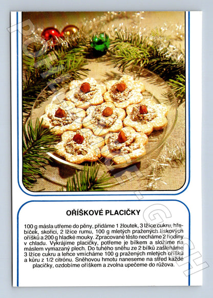 Pohlednice Oříškové placičky recept (M23474)