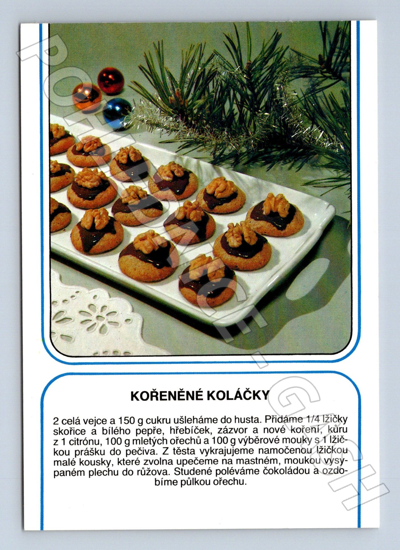 Pohlednice Kořeněné koláčky recept (M23475)