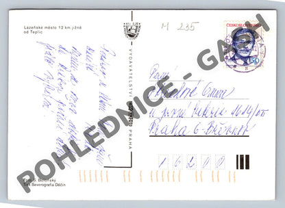 Pohlednice Bílina – pohlednice se zámkem a městskými památkami (M235)