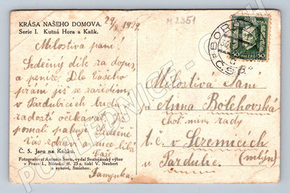 Pohlednice Kutná Hora Jaro na Kaňku 1929 (M2351)