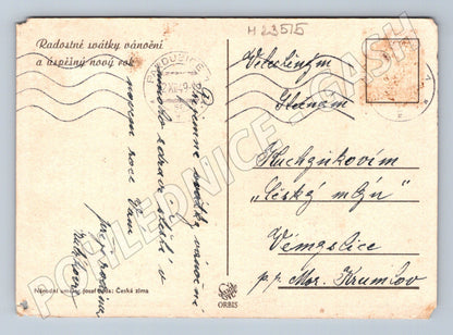 Pohlednice zimní motiv Josef Lada 1949 (M23515)