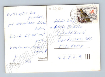 Pohlednice Krtek a Myška s jmelím Nový rok 1987 (M23541)