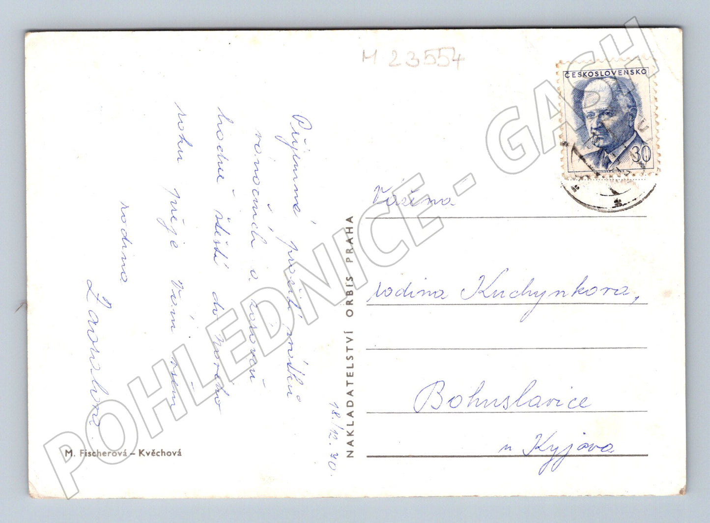 Pohlednice Vánoce andělíčci 1930 (M23554)
