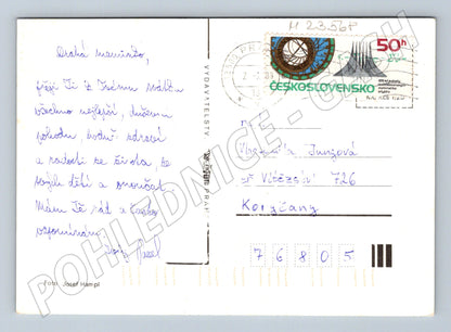Pohlednice růže Srdečné přání 1983 (M23568)