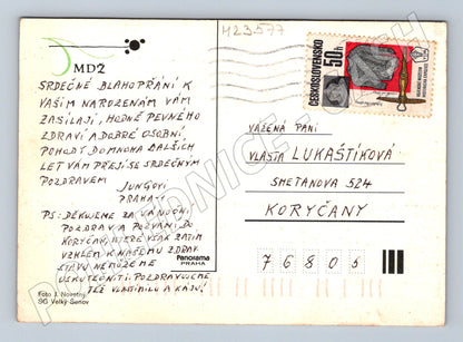 Pohlednice Kytice ve váze s kapradím (M23577)