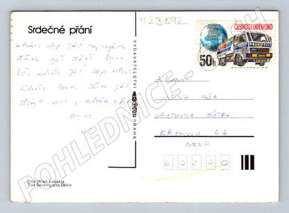 Pohlednice Květiny Jiřiny 1987 (M23592)