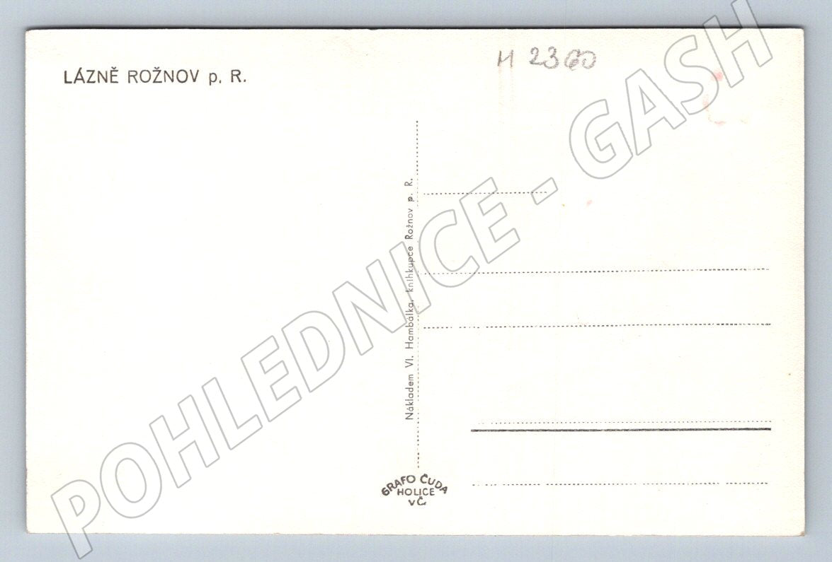 Pohlednice Lázně Rožnov pod Radhoštěm ČB (M2360)