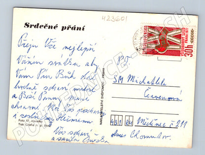Pohlednice květiny váza 1971 (M23601)