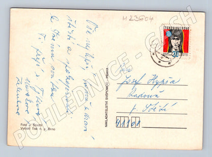 Pohlednice žluté růže 1975 (M23604)