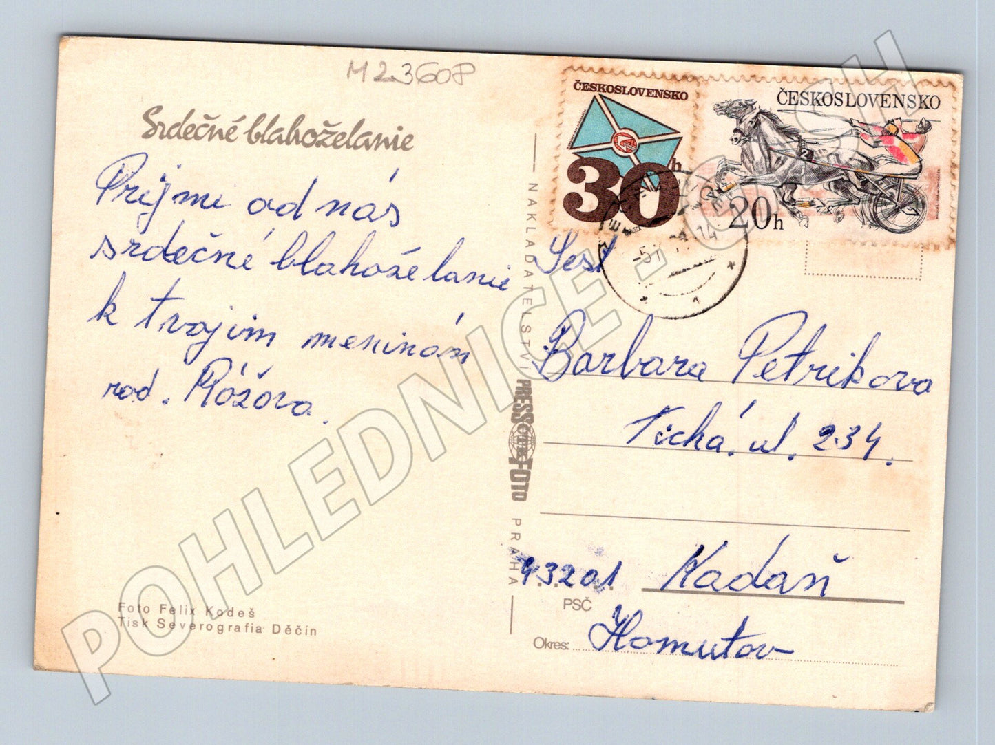 Pohlednice Květiny gerbery 1970 (M23608)