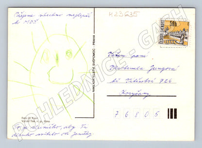 Pohlednice Dvě oranžové růže květiny (M23635)