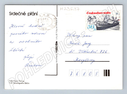 Pohlednice květiny alstromerie kytice 1991 (M23637)