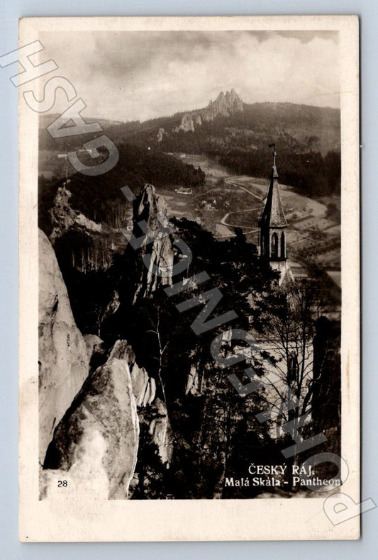 Pohlednice Český ráj Malá Skála Pantheon 1937 (M2365)