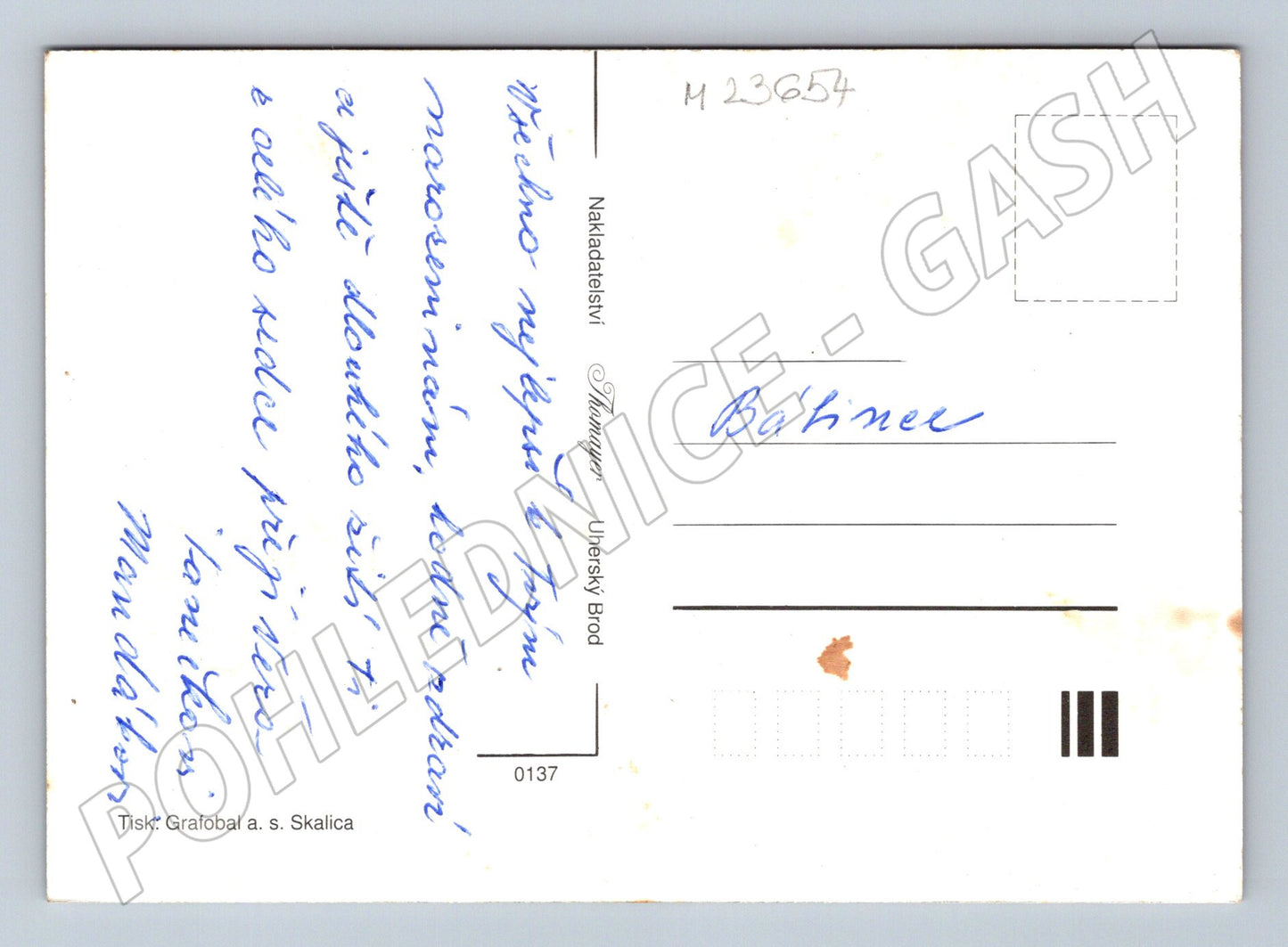 Pohlednice kytice růží a figurka (M23654)