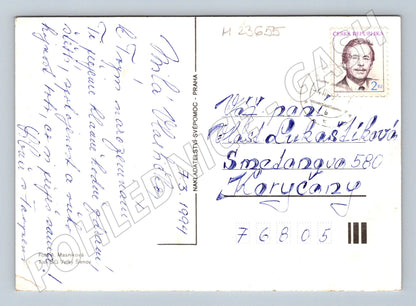 Pohlednice růže ve váze 1994 (M23655)