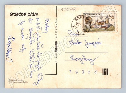 Pohlednice Slunečnice a žluté květy 1985 (M23661)