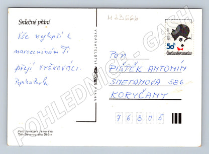 Pohlednice Československo květiny 1987 (M23666)