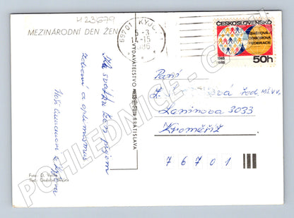 Pohlednice Květiny Mezinárodní den žen 1986 (M23679)