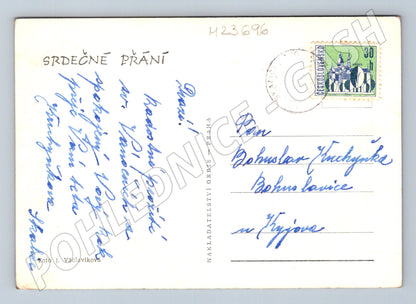 Pohlednice Vánoční květiny ve váze (M23696)