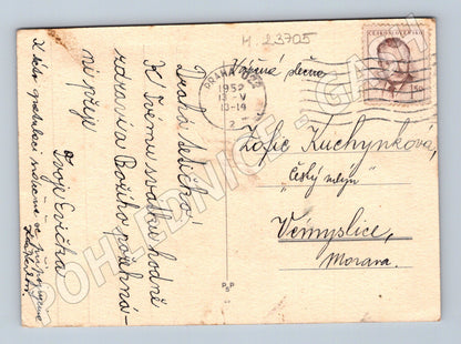 Pohlednice Květiny karafiáty 1952 (M23705)