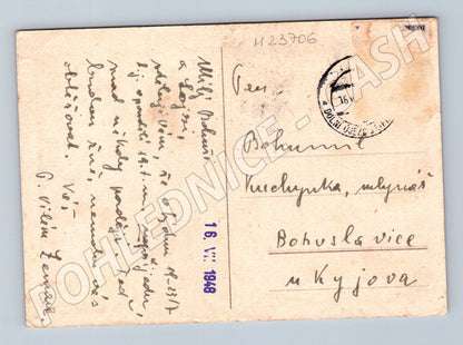 Pohlednice Dolní Újezd květina 1948 (M23706)