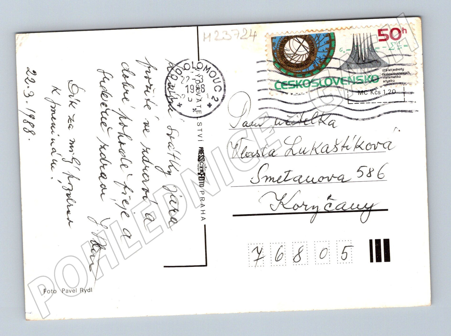 Pohlednice Velikonoční motiv kraslice 1988 (M23724)