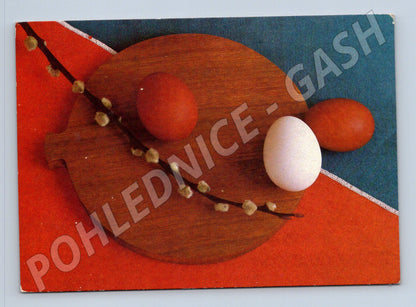 Pohlednice Velikonoce vajíčka kočičky (M23731)