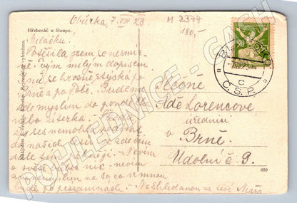 Pohlednice Hřebenáč u Sloupu Morava 1923 (M2374)