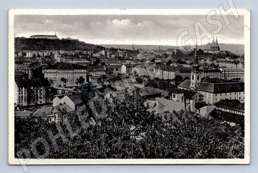 Pohlednice Brno celkový pohled Špilberk 1935 (M2375)