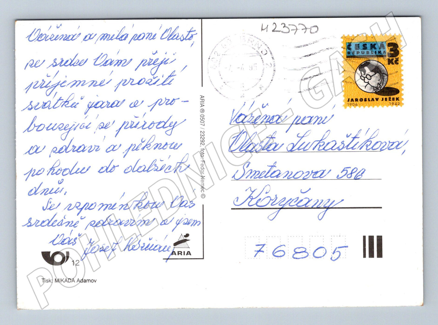 Pohlednice Velikonoce kuřátka (M23770)