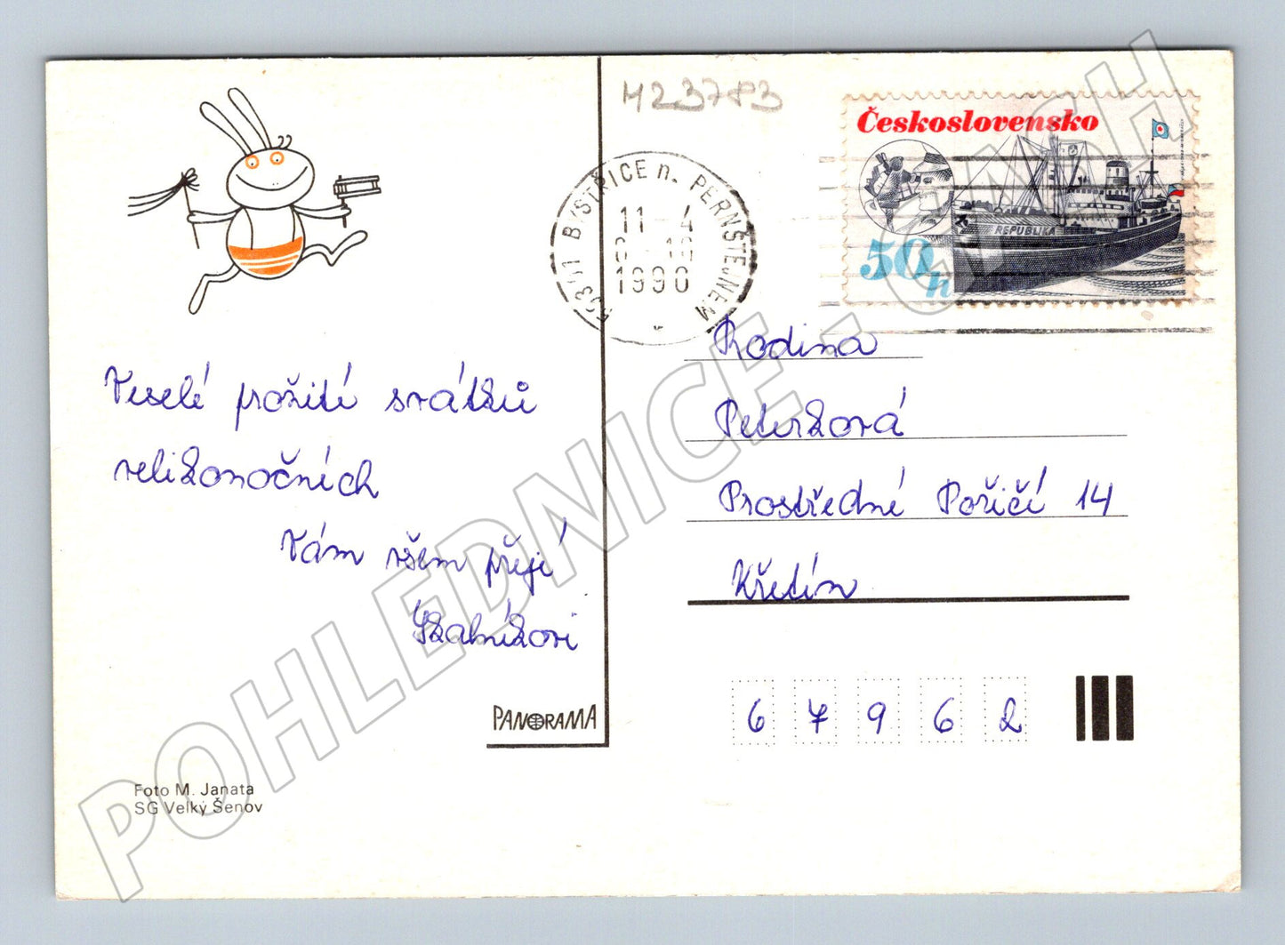Pohlednice Československo Velikonoční vajíčka 1990 (M23783)