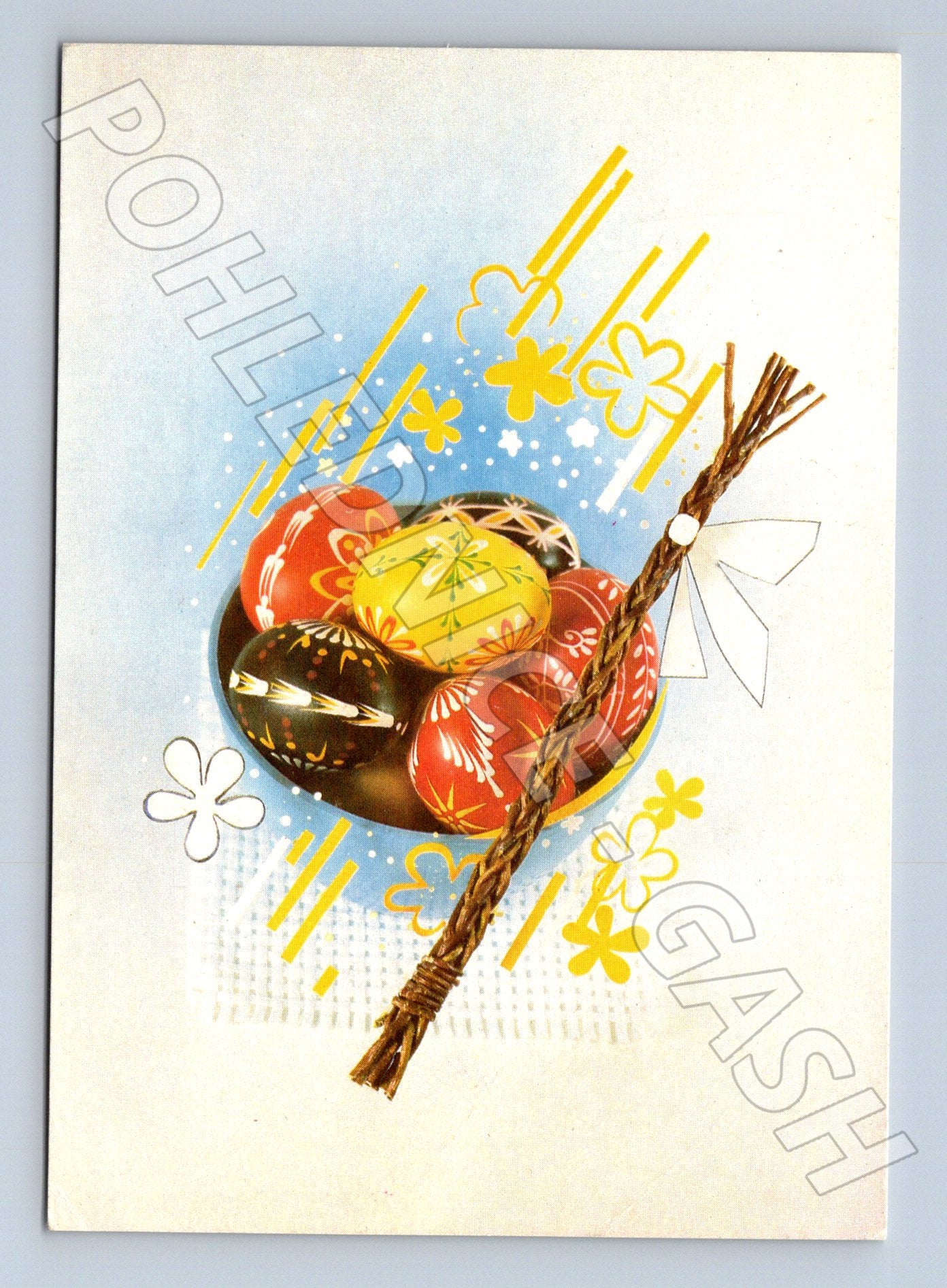 Pohlednice Velikonoční pomlázka a vejce 1991 (M23796)
