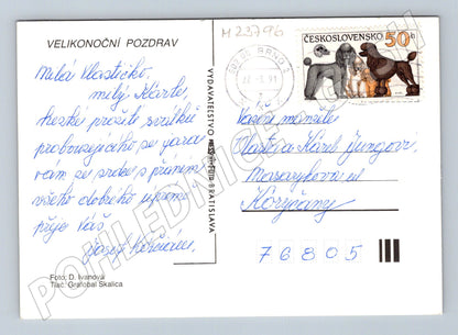 Pohlednice Velikonoční pomlázka a vejce 1991 (M23796)