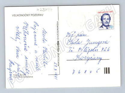 Pohlednice Slovensko Velikonoce vajíčka 1991 (M23797)