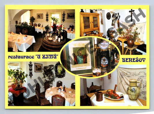 Pohlednice Benešov - restaurace U Zimů, interiér (M238)