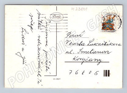 Pohlednice velikonoční králíčci v přírodě 1968 (M23801)