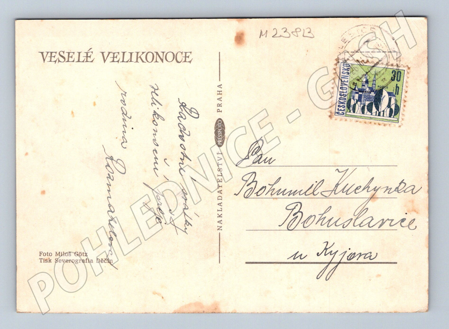 Pohlednice Velikonoční vajíčka Ressfoto (M23813)