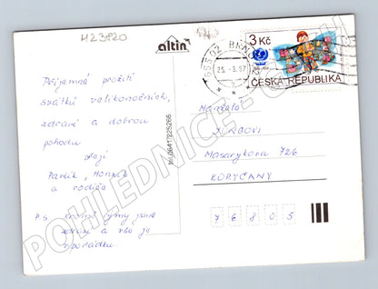 Pohlednice Velikonoce květiny koš 1997 (M23820)