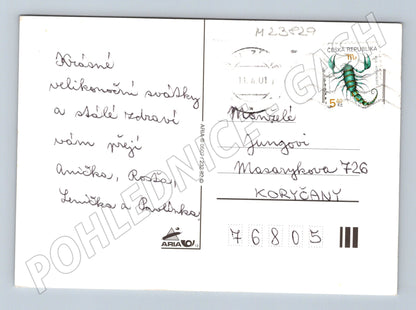 Pohlednice Velikonoční košík s vajíčky 2001 (M23829)