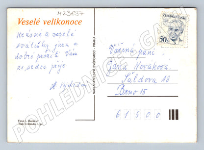 Pohlednice Veselé velikonoce s vajíčky (M23837)