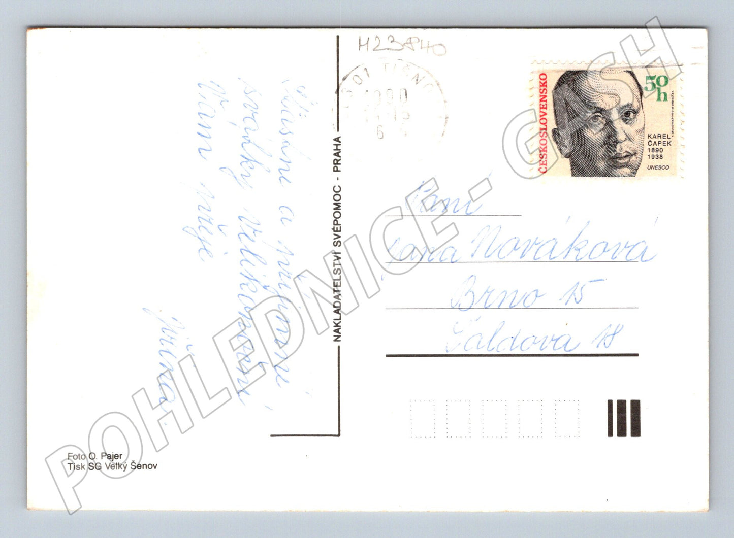 Pohlednice Velikonoční zátiší 1990 (M23840)