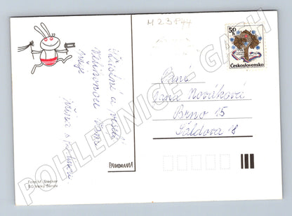 Pohlednice Velikonoce vajíčka a kočičky (M23844)