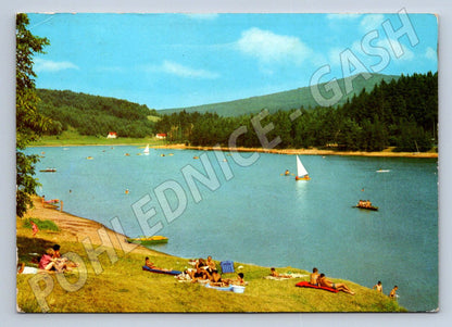 Pohlednice Luhačovice přehrada PP (M2386)