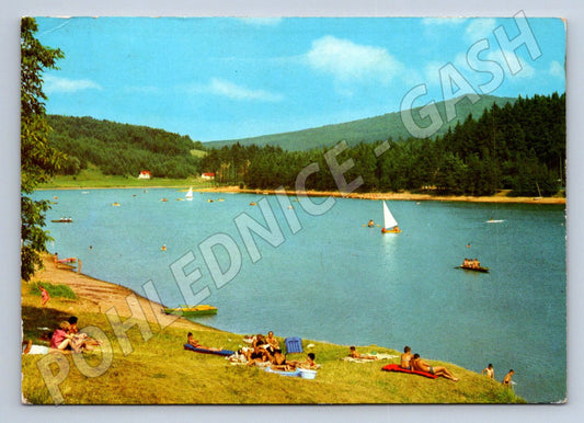 Pohlednice Luhačovice přehrada PP (M2386)