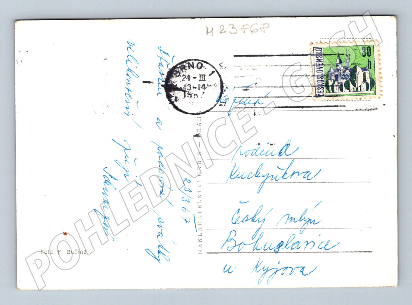 Pohlednice Velikonoce kuřátka sněženky (M23868)