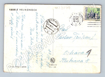 Pohlednice Velikonoční Potok v polích 1970 (M23879)
